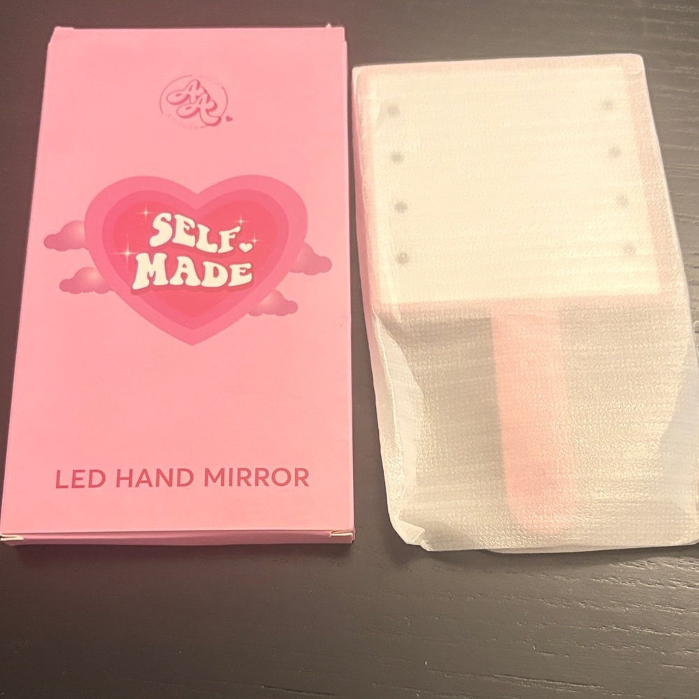 Self Made Pink LED Hand Mirror